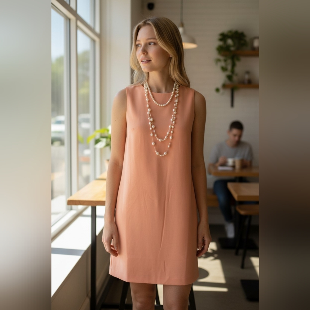 Elegant Orange Midi Dress